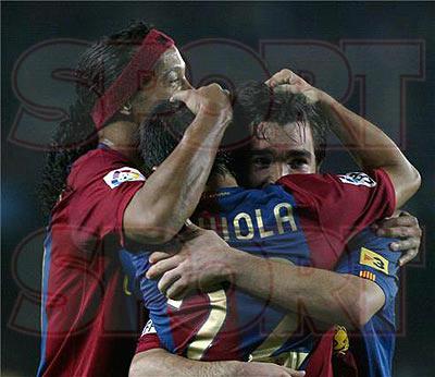 ronaldinho vs saviola vs deco